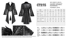 Load image into Gallery viewer, CT275 Gothic pattern leather mid-length coat
