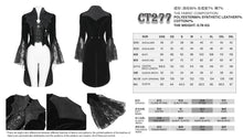 Load image into Gallery viewer, CT277 Gothic Bat-Wing Stand-Collar Tailcoat
