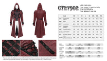 Load image into Gallery viewer, CT27902 Punk-Style Long Leather Coat with Hood
