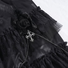 Load image into Gallery viewer, SKT205 Gothic Feather Rose Skirt
