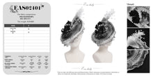 Load image into Gallery viewer, EAS02401 Grey and White Half-rimmed feather flower headband straw hat
