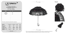Load image into Gallery viewer, EAS034 Gothic black and red lace small umbrella
