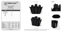Load image into Gallery viewer, EAS04101 Black Bat-Wing-Opening Velvet Handbag
