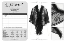 Load image into Gallery viewer, ECA011 feather lace shawl
