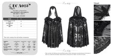 Load image into Gallery viewer, ECA023 Gothic velvet pattern hooded small cape

