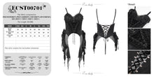 Load image into Gallery viewer, ECST00701 Gothic Pattern Jacquard Feather Rose Corset
