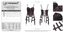 Load image into Gallery viewer, ECST00802 red Gothic fringed iris one-piece bustle corset for women
