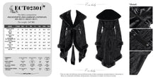 Load image into Gallery viewer, ECT02301  Cashmere diamond check fleece collar Gothic jacket
