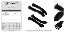 Load image into Gallery viewer, EGE005 Gothic-Style Velvet Long Gloves with Beaded Chain Embellishment
