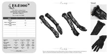 Load image into Gallery viewer, EGE006 Butterfly Lace, Mesh, and Beaded Chain Embellishment Gothic Long Gloves
