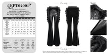 Load image into Gallery viewer, EPT02001 Velvet-knit flared trousers with side ruffles
