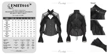 Load image into Gallery viewer, ESHT016 Gothic pattern satin V-neck shirts
