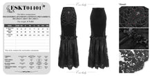 Load image into Gallery viewer, ESKT04401 Black Gothic high waist fishtail skirt
