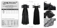 Load image into Gallery viewer, ESKT04501 Black Gothic suspender dress
