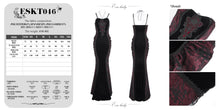 Load image into Gallery viewer, ESKT046 Gothic velvet lace tube top fishtail dress
