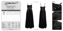 Load image into Gallery viewer, ESKT047 Women&#39;s velvet and shiny material suspender dress
