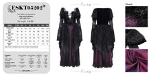 Load image into Gallery viewer, ESKT05202 GOTHIC Chest V-neck long-sleeved jacquard mesh dress
