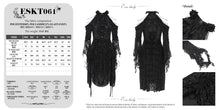Load image into Gallery viewer, ESKT061 Burnout flocked off-shoulder dress&nbsp;
