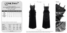 Load image into Gallery viewer, ESKT064 Gothic Rose Tassel Slip Dress
