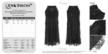 Load image into Gallery viewer, ESKT06701 black branch mesh gothic skirt
