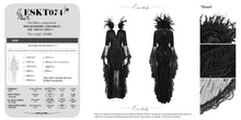 Load image into Gallery viewer, ESKT074 Gothic wedding Custom-made feather branch collar embroidered dress
