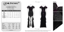 Load image into Gallery viewer, ESKT07602 Black and Purple Gothic Off-Shoulder Fishtail Dress
