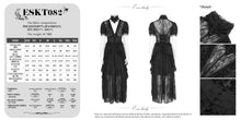 Load image into Gallery viewer, ESKT082 Gothic Branch-Embroidered Chiffon Long Cardigan Dress
