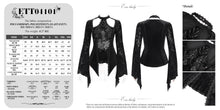 Load image into Gallery viewer, ETT04101 black Gothic shiny velvet halterneck long-sleeved T-shirt

