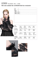 Load image into Gallery viewer, GE009 Gothic sexy women lotus leaf lace long gloves with fur

