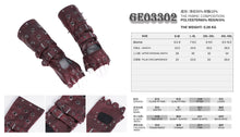 Load image into Gallery viewer, GE03302 red cut out on the back of the hand Men long gloves
