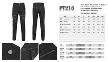 Load image into Gallery viewer, PT215 Punk Twill decorative Faux Leather Leg Loop Trousers
