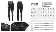 Load image into Gallery viewer, PT221 adjustable buckle waistband ripped women&#39;s pants
