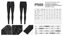Load image into Gallery viewer, PT252 Super stretchy knitted laminated punk trousers
