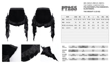 Load image into Gallery viewer, PT255 Gothic black women Pleated hem velvet shorts

