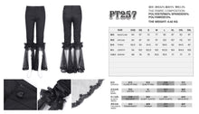 Load image into Gallery viewer, PT257 Knee-length ruffled gothic trousers
