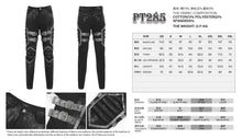 Load image into Gallery viewer, PT285 Punk trousers with hand-painted coffin-shaped thighs
