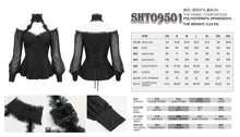 Load image into Gallery viewer, SHT09501 black Off shoulder Lolita blouse
