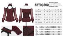 Load image into Gallery viewer, SHT09502 Red Off shoulder Lolita blouse
