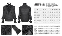 Load image into Gallery viewer, SHT116 High collar jacquard chiffon men shirt
