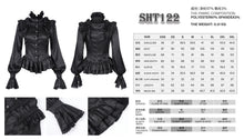 Load image into Gallery viewer, SHT122 Long Sleeve Stand Collar Gothic Blouse
