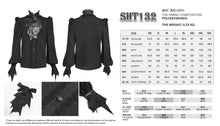 Load image into Gallery viewer, SHT132 Bat Tie Gothic Shirt
