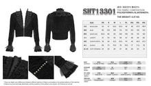 Load image into Gallery viewer, SHT13301 Black Pleated velvet V-neck shirt
