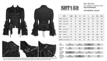 Load image into Gallery viewer, SHT152 Gothic Striped Ruffled Shirt with Flared Sleeves
