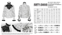 Load image into Gallery viewer, SHT15602 Grey Two-Tone Textured Woven Gothic Shirts with Bow Tie
