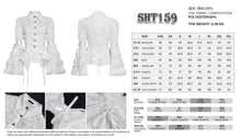 Load image into Gallery viewer, SHT159 Gothic Striped Ruffled Shirt with Flared Sleeves
