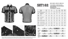 Load image into Gallery viewer, SHT162 Diamond Mesh Punk Shirt with Accordion Pockets Cuffs
