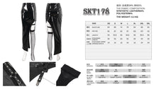 Load image into Gallery viewer, SKT178 Irregular patent leather skirt
