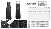 Load image into Gallery viewer, SKT189 Punk pleated glazed leather suspender dress
