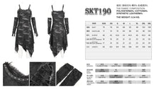 Load image into Gallery viewer, SKT190 Punk ripped knitted belted slip dress
