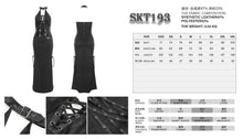 Load image into Gallery viewer, SKT193 Punk dark pattern knitted leather halterneck dress
